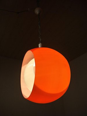 Murano Glass Moon Pendant Lamp from Mazzega, 1960s-DEK-1346625