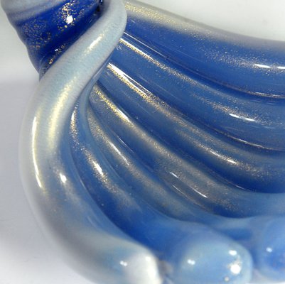 Murano Glass Opaline Shell Bowl attributed to Archimede Seguso, 1950s-GIW-1723202