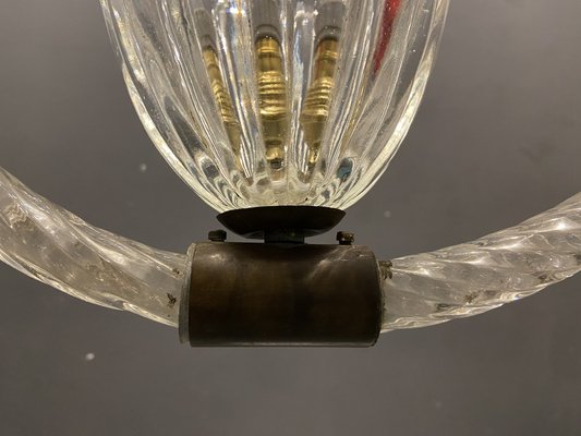 Murano Glass Pendant Light by Ercole Barovier, 1940s-JJC-1700264