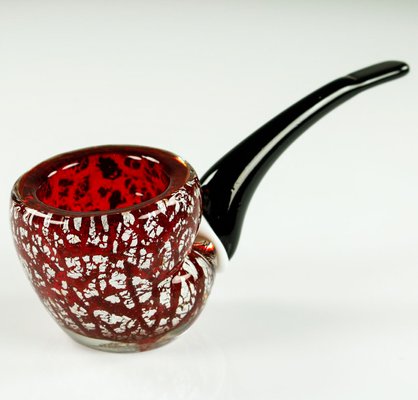 Murano Glass Pipe-Shaped Ashtray-FUP-1062689