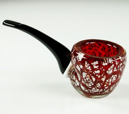 Murano Glass Pipe-Shaped Ashtray-FUP-1062689