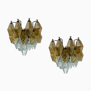 Murano Glass Polygon Sconces, 1970s, Set of 2-JJC-1804063