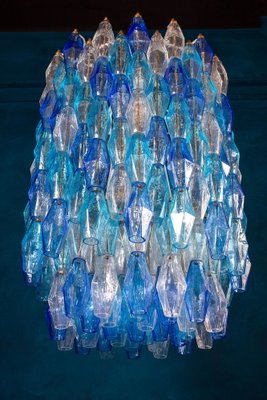 Murano Glass Sapphire Colored Poliedri Chandeliers, Set of 2-MBH-1066510