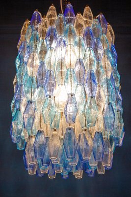 Murano Glass Sapphire Colored Poliedri Chandeliers, Set of 2-MBH-1066510