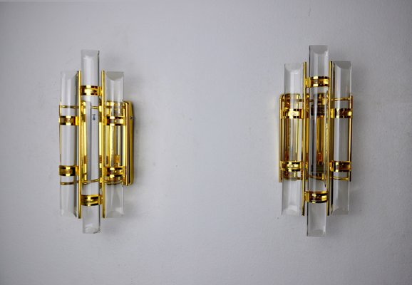 Murano Glass Sconces by Paolo Venini, Italy, 1970s, Set of 2-EJE-1373618