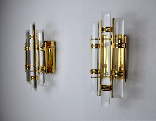 Murano Glass Sconces by Paolo Venini, Italy, 1970s, Set of 2-EJE-1373618