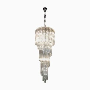 Murano Glass Spiral Chandelier from Venini, 1970s-VLZ-631871