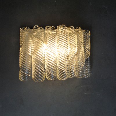 Murano Glass Spiral Sconces by Mazzega, 1960s, Set of 2-JQO-645801