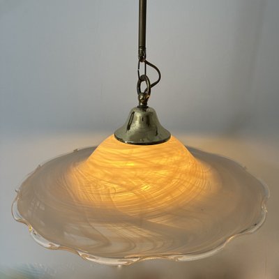 Murano Glass Swirl Hanging Lamp, 1970s-BGP-1696511