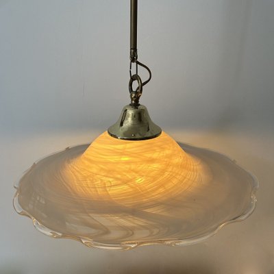 Murano Glass Swirl Hanging Lamp, 1970s-BGP-1696511