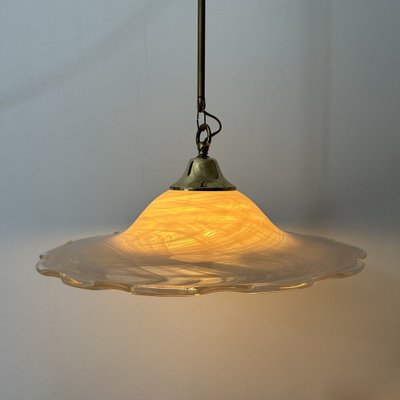 Murano Glass Swirl Hanging Lamp, 1970s-BGP-1696511