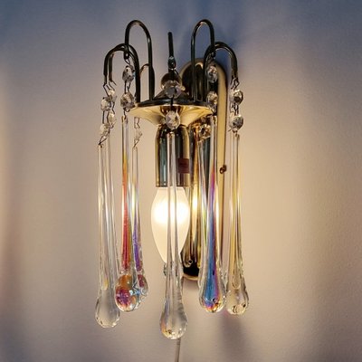 Murano Glass Teardrop Wall Light, Italy, 1970s-BMM-1812851