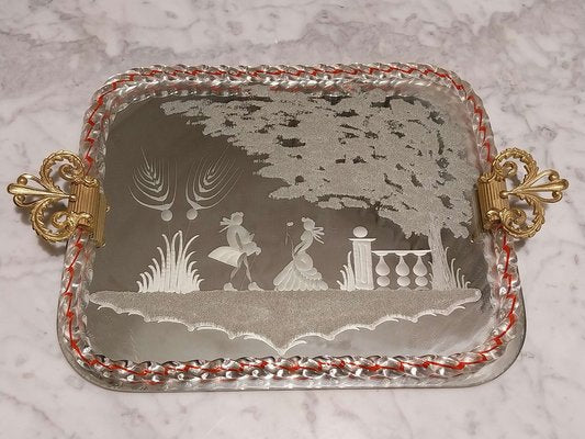 Murano Glass Tray, 1950s-ACQ-1811011