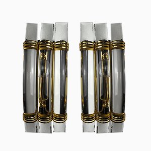 Murano Glass Triedri Sconces, Italy, 1980s, Set of 2-EJE-958601