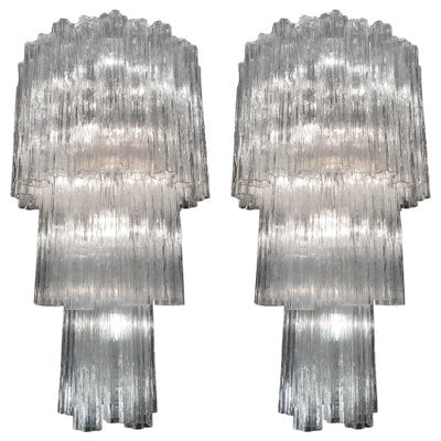 Murano Glass Tronchi Chandeliers, 1960s, Set of 2-MBH-1032595