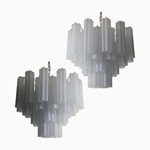 Murano Glass Tube Chandeliers, 1990s, Set of 2-OVO-1672438