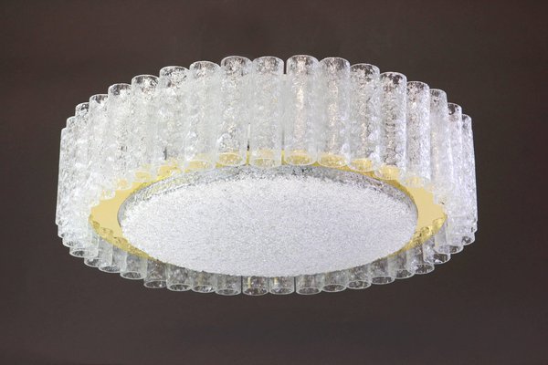 Murano Glass Tubes Flush Mount from Doria, Germany, 1960s-UGR-1086025