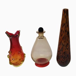 Murano Glass Vases, 1960s, Set of 3-EI-1175363