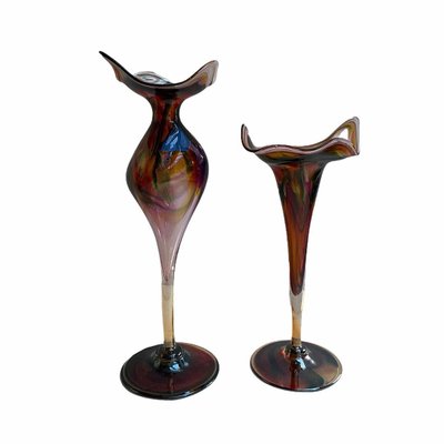 Murano Glass Vases, Set of 2-GYX-956517