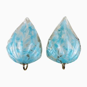 Murano Glass Wall Lamps, Murrina, Italy, 1980s, Set of 2-YST-1762447