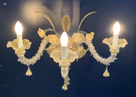 Murano Glass Wall Light from Seguso, 1980s-XQC-1344429