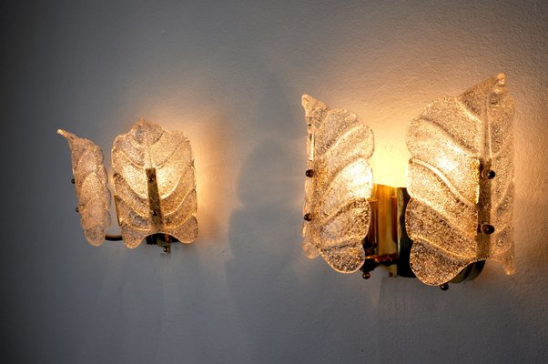 Murano Glass Wall Lights by Carl Fagerlund, 1970s, Set of 2-EJE-1170100