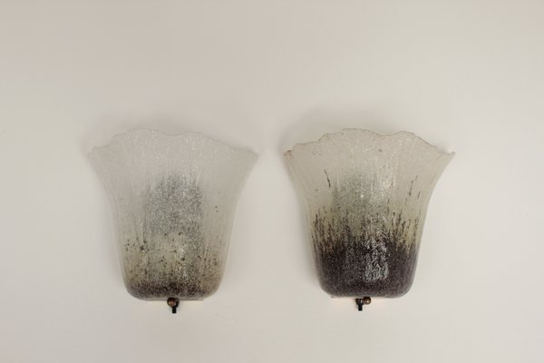 Murano Glass Wall Lights from Peill & Putzler, 1970s, Set of 2-DUM-2027079