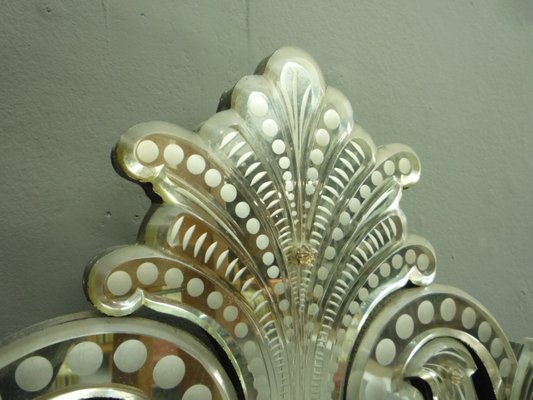 Murano Glass Wall Mirror, 1880s-UG-1441937