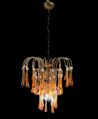 Murano Glass Waterfall Chandelier, 1960s-JJC-870399