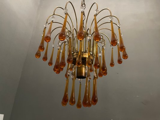 Murano Glass Waterfall Chandelier, 1960s-JJC-870399