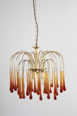 Murano Glass Waterfall Chandelier, 1970s-FJP-1729844