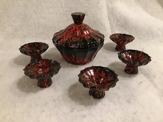 Murano Glasses and Cup Set, 1940s, Set of 6-NUO-1785016