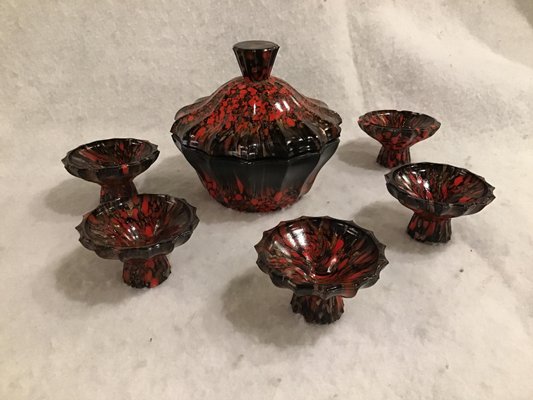 Murano Glasses and Cup Set, 1940s, Set of 6-NUO-671865