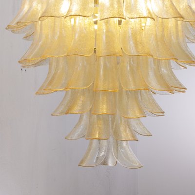 Murano Gold Glass Petal Chandelier, Italy-MPO-1761827