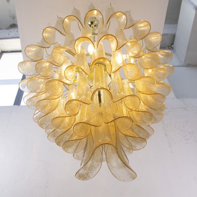 Murano Gold Glass Petal Chandelier, Italy-MPO-1761827