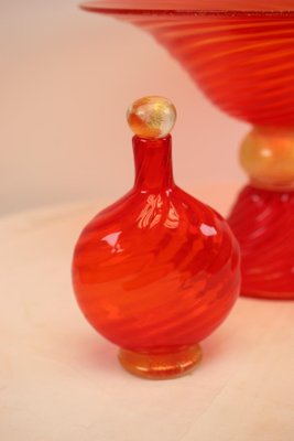 Murano Golden Yellow Orange Bottle with a Golden Stopper-EZZ-704381