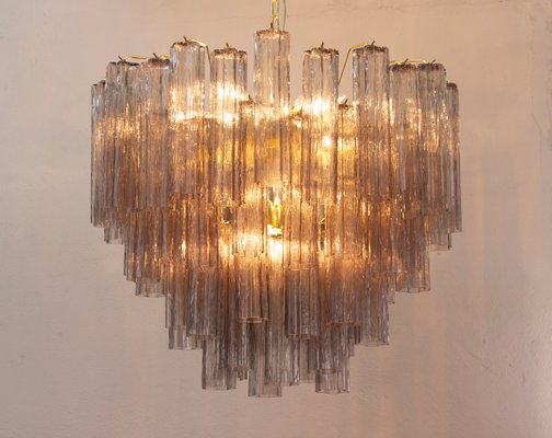 Murano Gray Glass Tronchi Chandelier, 1990s-MPO-2018525