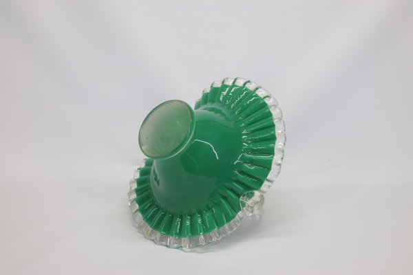 Murano Green Glass Basket, 1980-RAQ-1782998