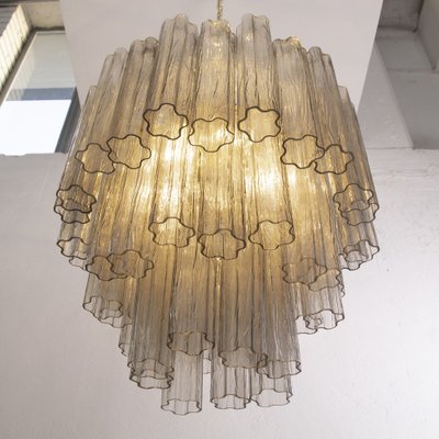 Murano Grey Glass Tronchi Chandelier, 1980s-MPO-1761777