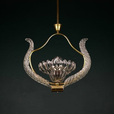 Murano Hanging Light by Ercole Barovier for Barovier & Toso, 1950s-WQC-2023729