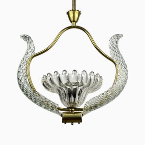 Murano Hanging Light by Ercole Barovier for Barovier & Toso, 1950s-WQC-2023729