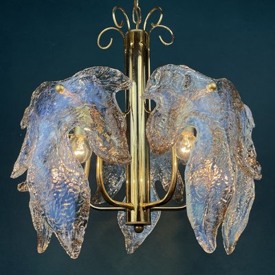 Murano Ice Glass Ceiling Light, Italy, 1970s-WQC-1362240