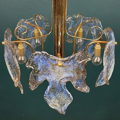 Murano Ice Glass Ceiling Light, Italy, 1970s-WQC-1362240