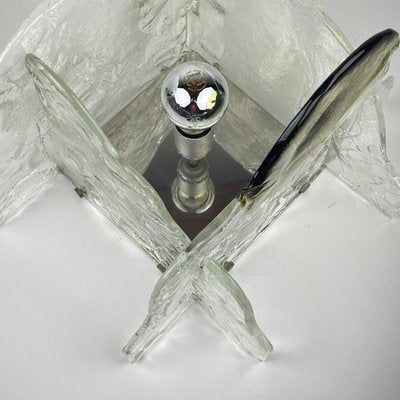 Murano Ice Glass Wall or Ceiling Lamp Lp 254 from Mazzega, Italy, 1970s-WQC-2021669