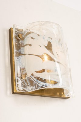 Murano Ice Glass Wall Sconce from Hillebrand, Germany, 1970s-UGR-1085279