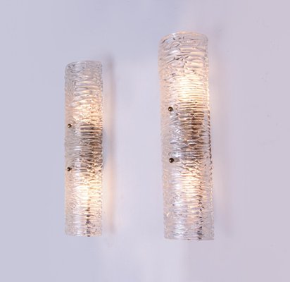 Murano Mirror Wall Sconces in Glass and Brass from Kalmar, 1960s, Set of 2-DEK-2023182