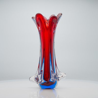 Murano Multi-Coloured Glass Vases, Italy, 1970, Set of 5-VDW-2044216