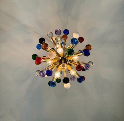 Murano Multicolored Glass Sputnik Chandelier with 51 Glasses, 1990s-FHZ-2021106