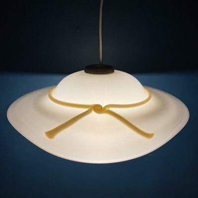 Murano Pendant Lamp in Shape of Wide Brim Hat, Italy, 1970s-WQC-1196173