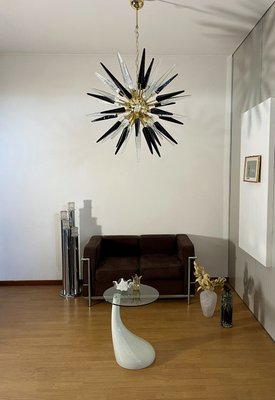 Murano Trasparent and Black Glass Sputnik Chandelier, 1990-FHZ-2023524